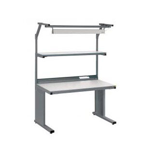 ESD Workbench including uppershelf, powerpanel and lighting