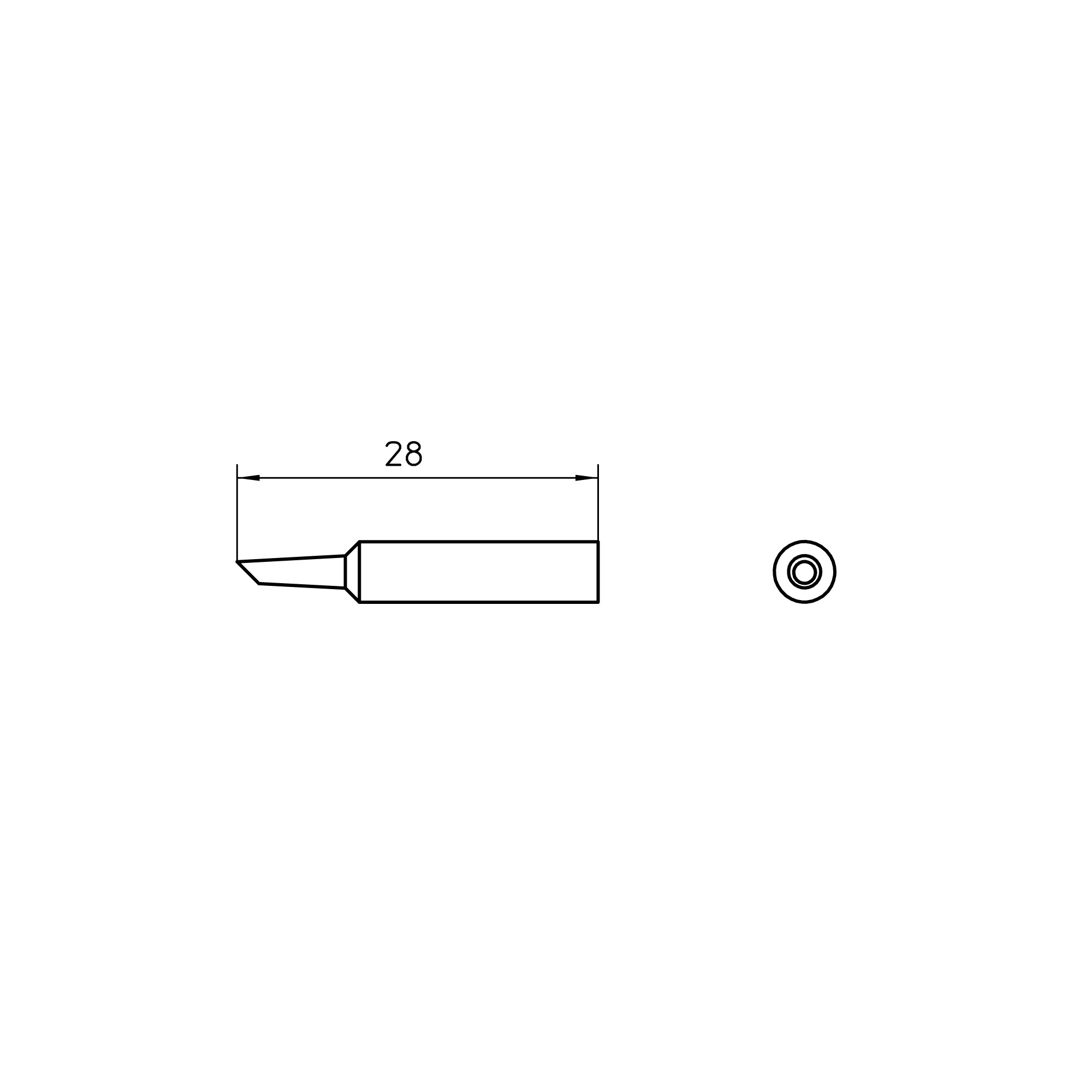 XNT AA 45° Soldering tip 1 XNT AA 45° Soldering tip