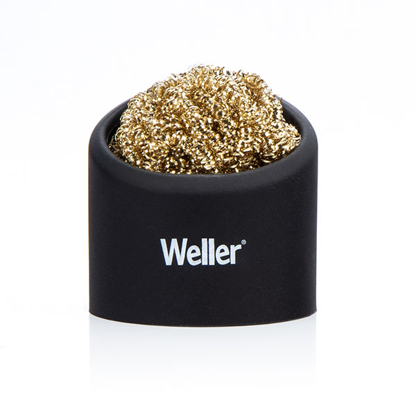 Brass sponge tip cleaner with holder Brass sponge tip cleaner with holder